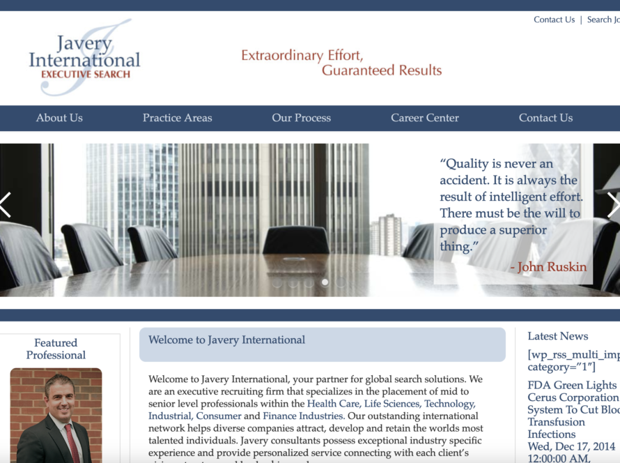 Javery International Website